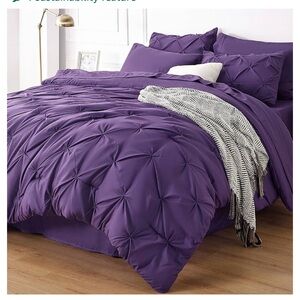 Bedsure purple comforter set full/queen
